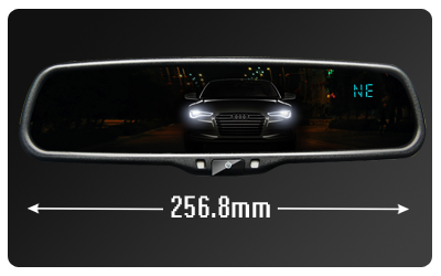Auto-dimming rear view mirror 10-inch monitor with temperature and compass, AD-10DCT